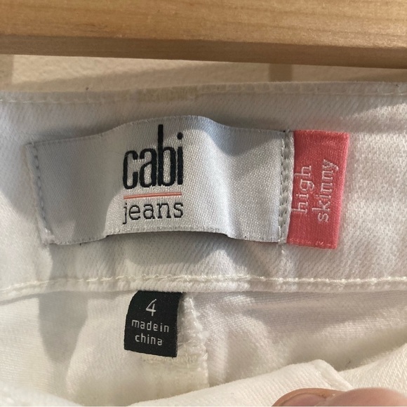 CABI Sz 4 High Skinny Jeans in White - Picture 4 of 11